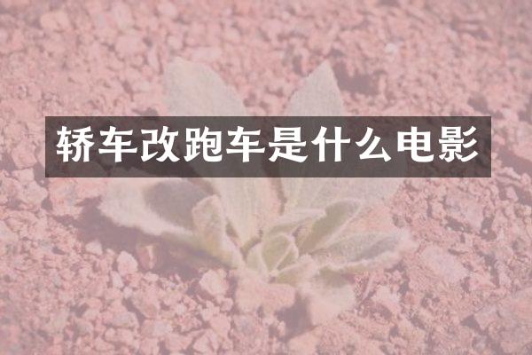 轿车改跑车是什么电影