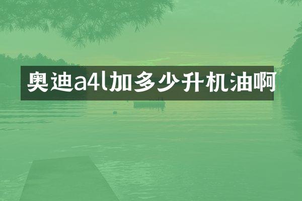 奥迪a4l加多少升机油啊