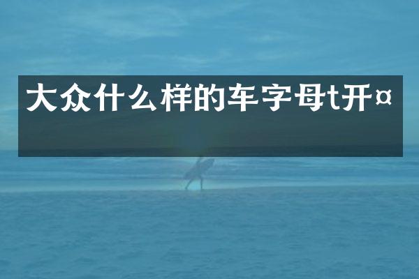 大众什么样的车字母t开头