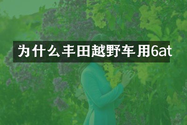 为什么丰田越野车用6at