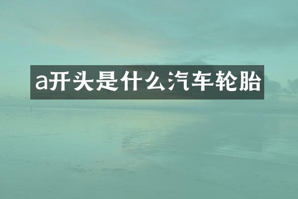 a开头是什么汽车轮胎