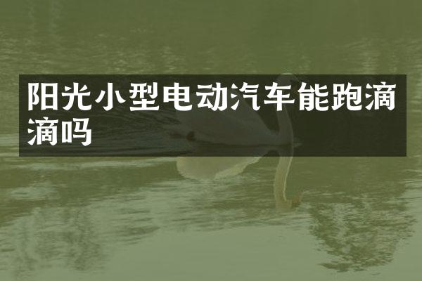 阳光小型电动汽车能跑滴滴吗