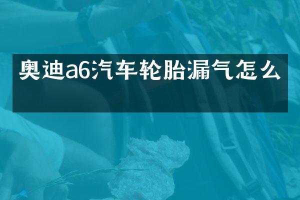 奥迪a6汽车轮胎漏气怎么办