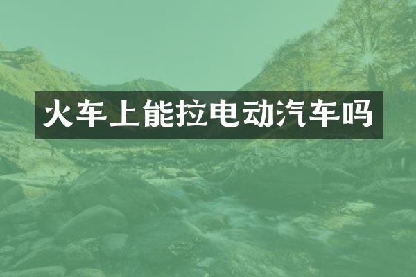 火车上能拉电动汽车吗