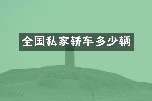 全国私家轿车多少辆