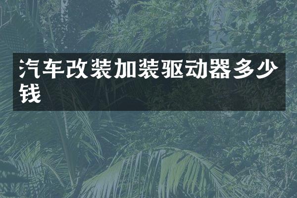 汽车改装加装驱动器多少钱