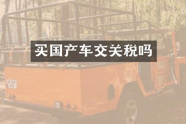 买国产车交关税吗