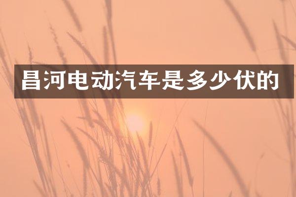 昌河电动汽车是多少伏的