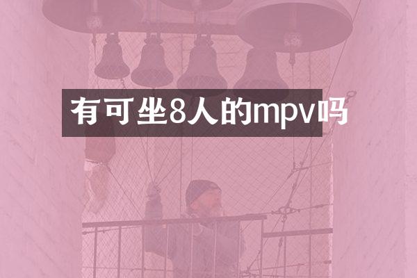 有可坐8人的mpv吗