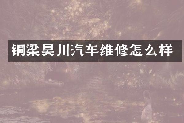 铜梁昊川汽车维修怎么样