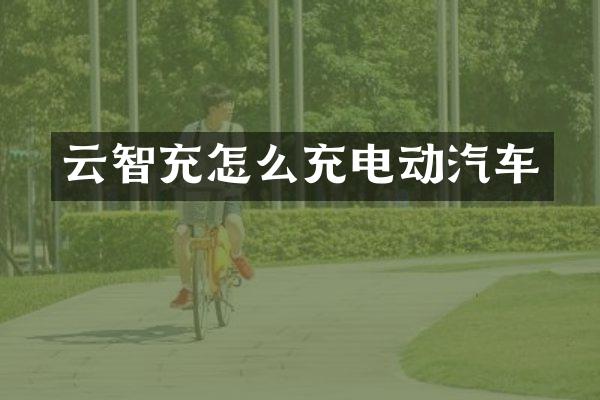 云智充怎么充电动汽车