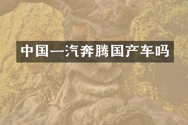 中国一汽奔腾国产车吗