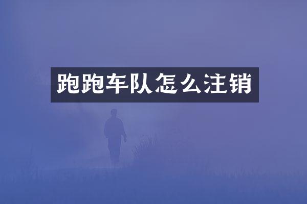 跑跑车队怎么注销