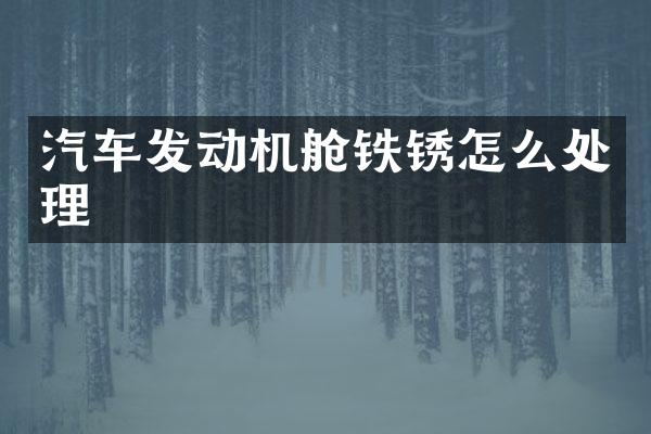 汽车发动机舱铁锈怎么处理