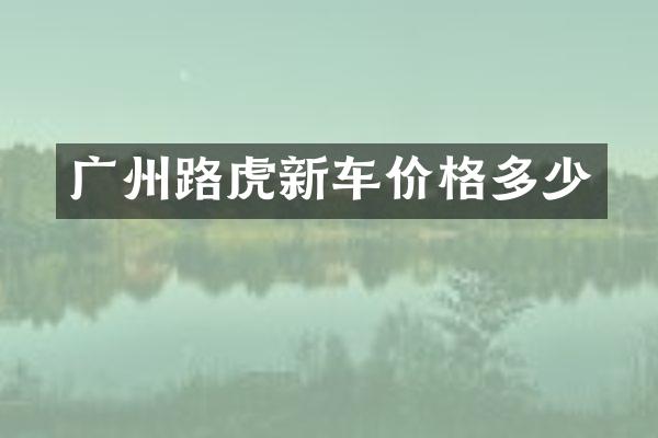 广州路虎新车价格多少