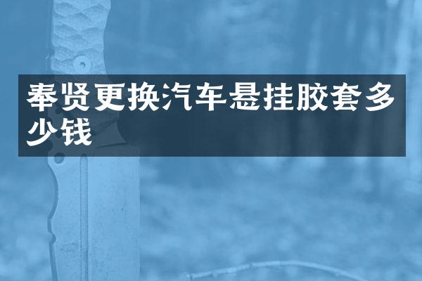 奉贤更换汽车悬挂胶套多少钱