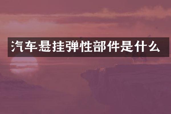 汽车悬挂弹性部件是什么