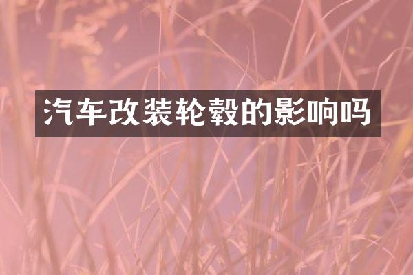 汽车改装轮毂的影响吗