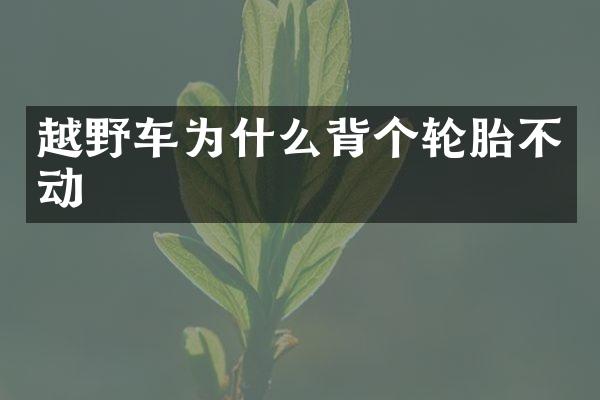 越野车为什么背个轮胎不动