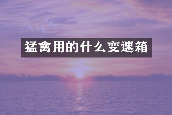 猛禽用的什么变速箱