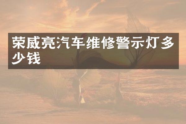 荣威亮汽车维修警示灯多少钱