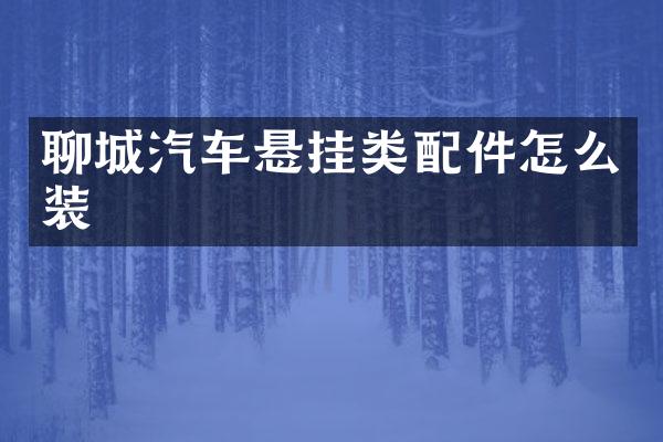 聊城汽车悬挂类配件怎么装