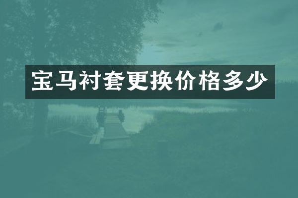 宝马衬套更换价格多少