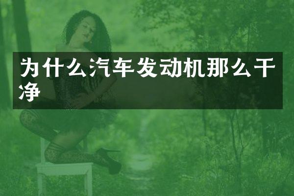 为什么汽车发动机那么干净