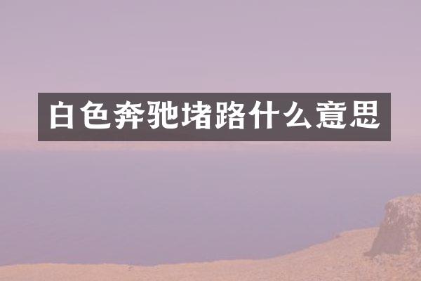 白色奔驰堵路什么意思