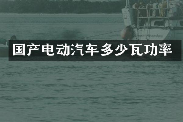 国产电动汽车多少瓦功率