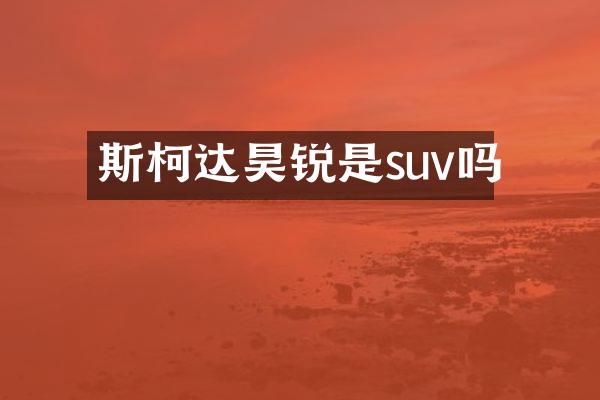 斯柯达昊锐是suv吗