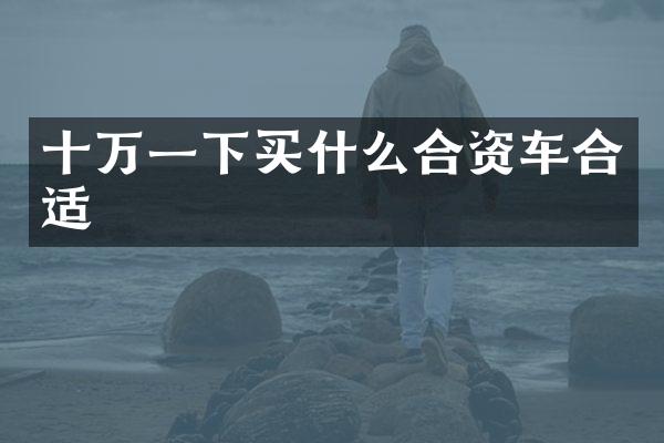 十万一下合资车合适