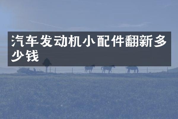 汽车发动机小配件翻新多少钱