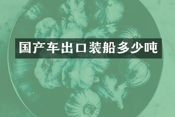 国产车出口装船多少吨