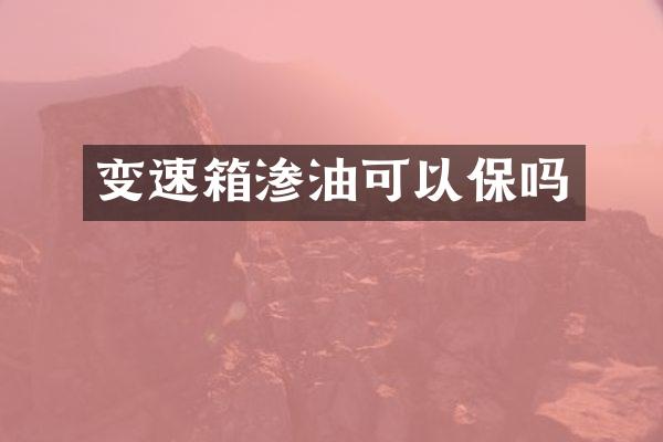 变速箱渗油可以保吗