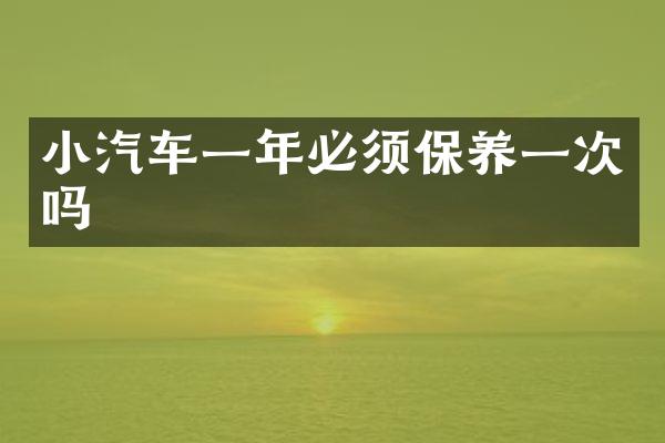 小汽车一年必须保养一次吗