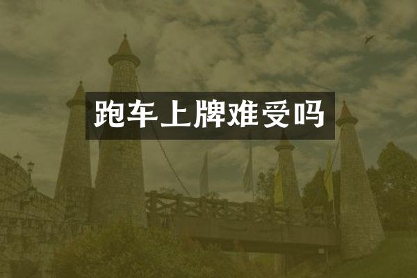 跑车上牌难受吗