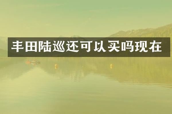 丰田陆巡还可以买吗现在