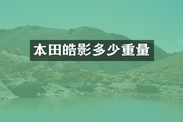 本田皓影多少重量