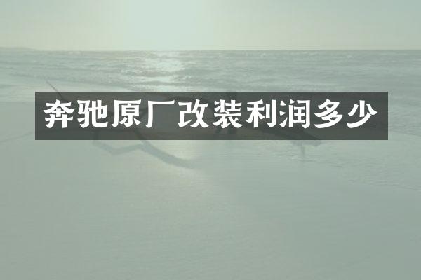 奔驰原厂改装利润多少