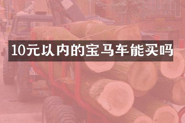 10元以内的宝马车能买吗