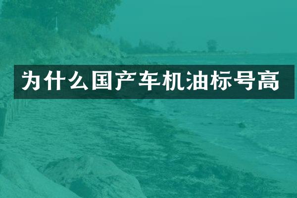 为什么国产车机油标号高