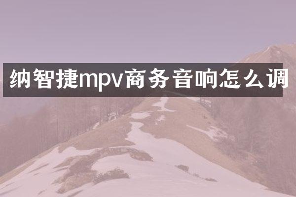 纳智捷mpv商务音响怎么调
