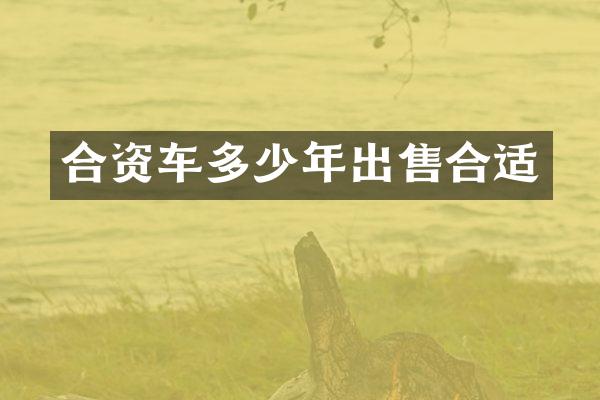 合资车多少年出售合适