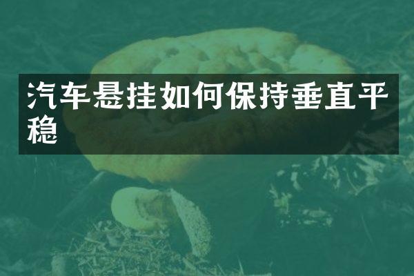 汽车悬挂如何保持垂直平稳