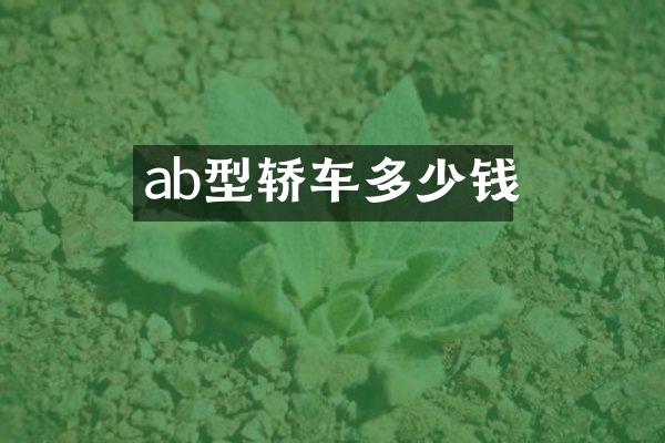 ab型轿车多少钱