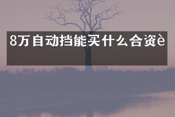 8万自动挡能买什么合资车