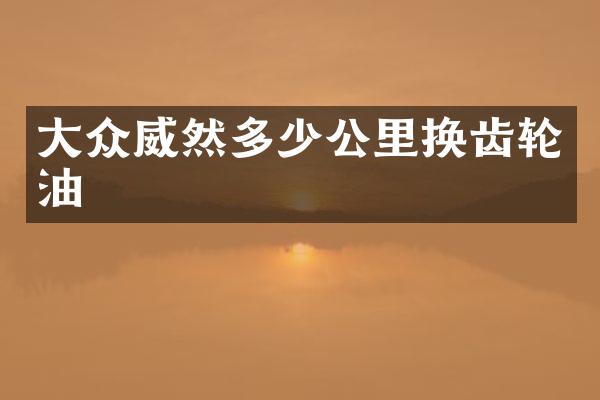 大众威然多少公里换齿轮油