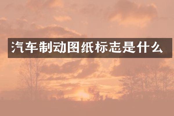 汽车制动图纸标志是什么