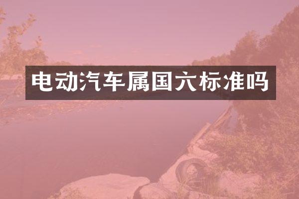 电动汽车属国六标准吗
